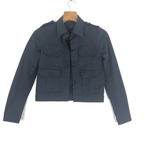 Joe’s Jeans utility cropped jacket dark blue